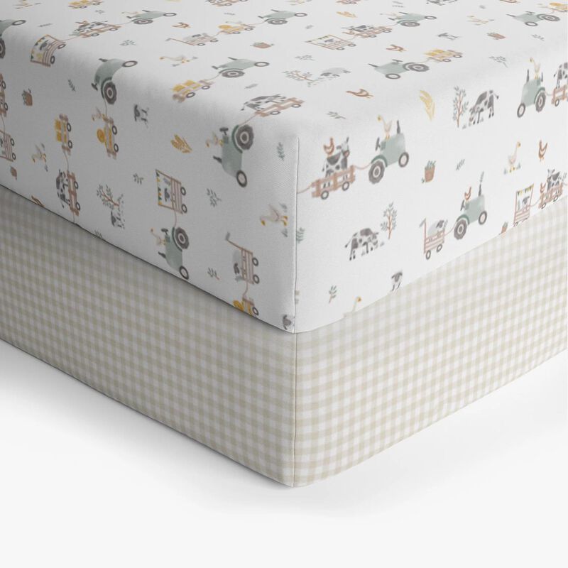 Living Textiles 2-Pack Jersey Cot Fitted Sheet image number 1